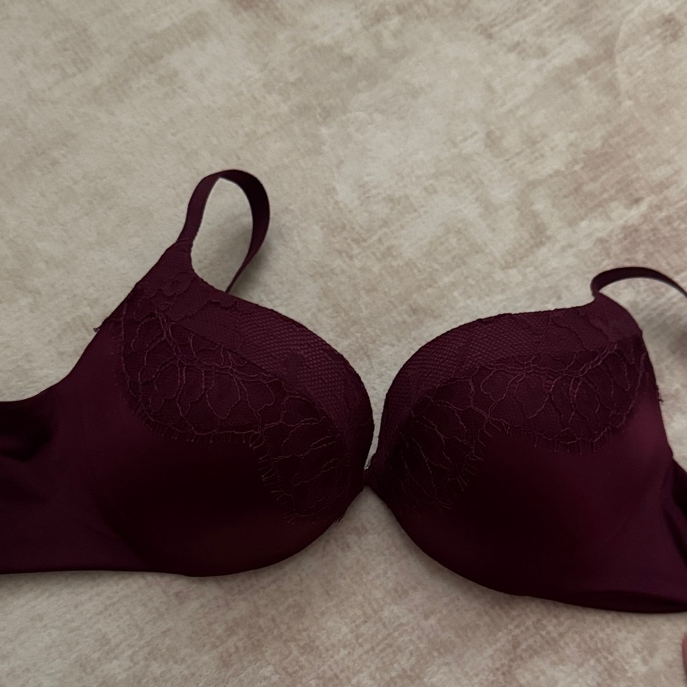 Victoria's Secret Deep Burgundy Lace Bra